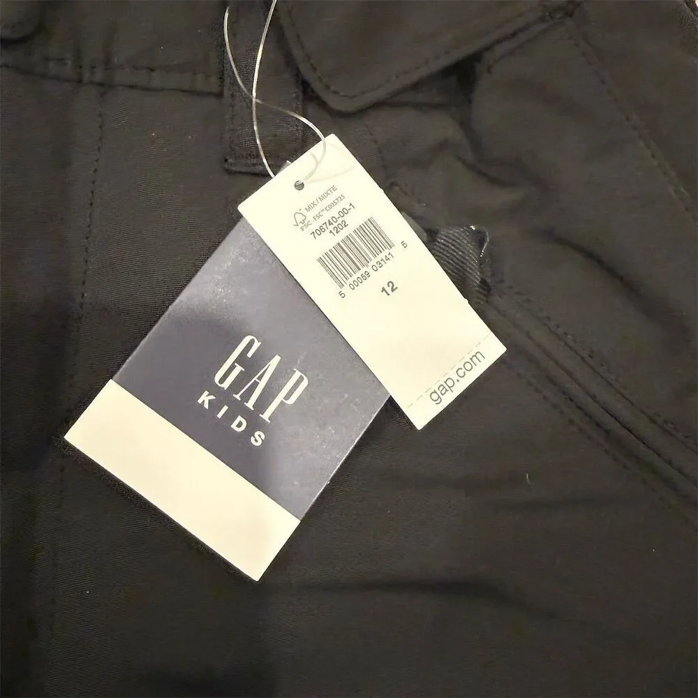 GAP Kids Unisex Ski Snow Pants Black Size 12 Winter Insulated NWT